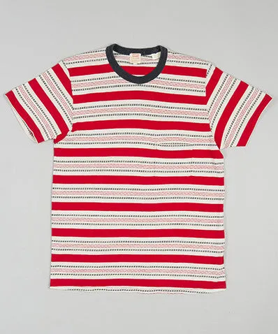 1960's Striped Tee Red/White