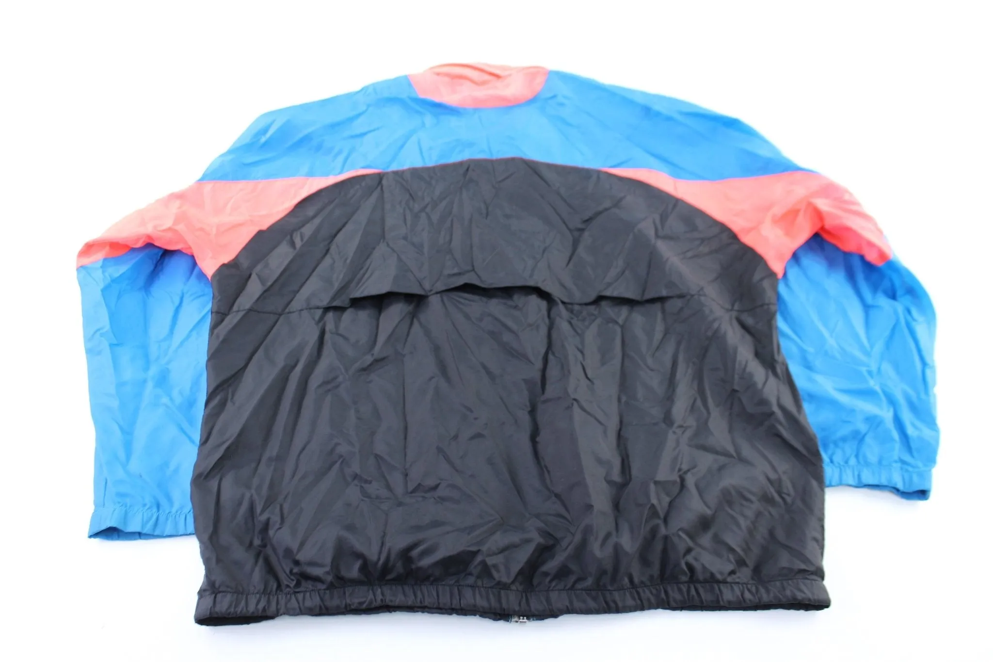 80's Adidas Logo Black, Blue, & Pink Zip Up Jacket