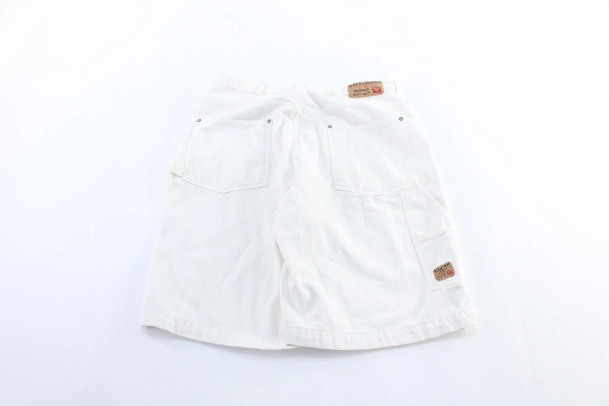 90's Guess White Denim Shorts