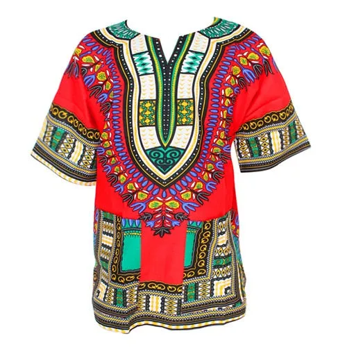 African Fashion Dashiki Design Floral Dress African Traditional Print Dashiki Dress for Men and Women