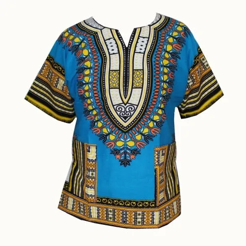 African Fashion Dashiki Design Floral Dress African Traditional Print Dashiki Dress for Men and Women