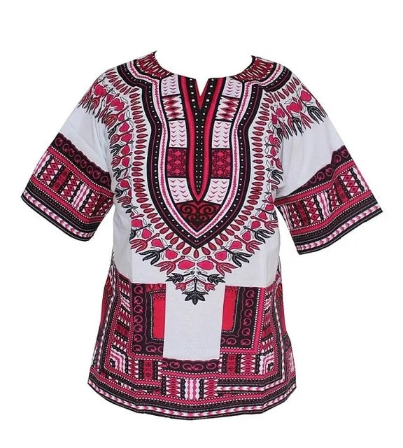 African Fashion Dashiki Design Floral Dress African Traditional Print Dashiki Dress for Men and Women