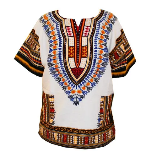 African Fashion Dashiki Design Floral Dress African Traditional Print Dashiki Dress for Men and Women