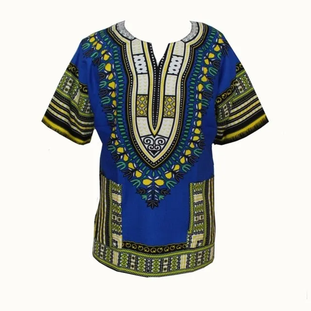 African Fashion Dashiki Design Floral Dress African Traditional Print Dashiki Dress for Men and Women