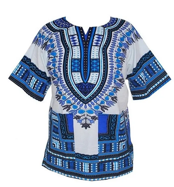African Fashion Dashiki Design Floral Dress African Traditional Print Dashiki Dress for Men and Women
