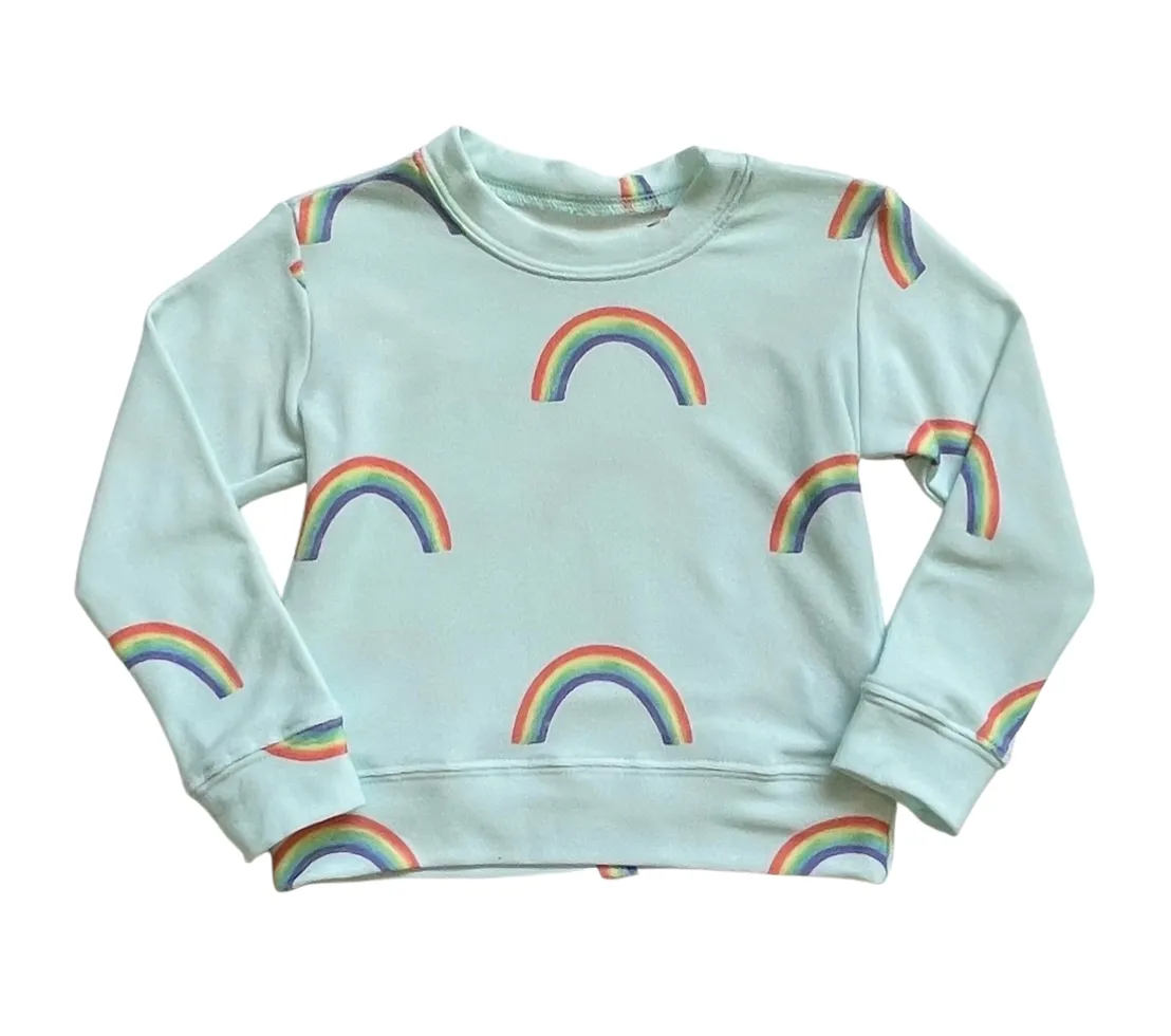 Brokedown Clothing Kid's Rainbow Mint Sweatshirt