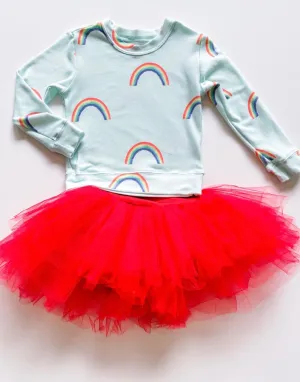 Brokedown Clothing Kid's Rainbow Mint Sweatshirt