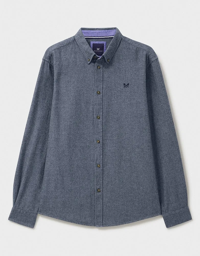 Crew Clothing Herringbone Cotton Flannel Shirt