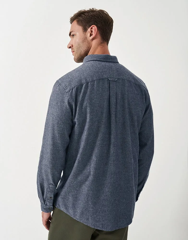 Crew Clothing Herringbone Cotton Flannel Shirt
