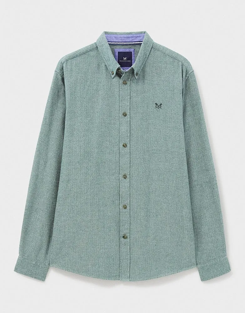 Crew Clothing Herringbone Cotton Flannel Shirt