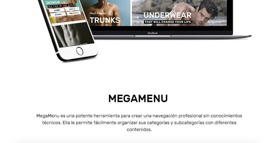 Mens Swimming Clothing - Magento Website Design