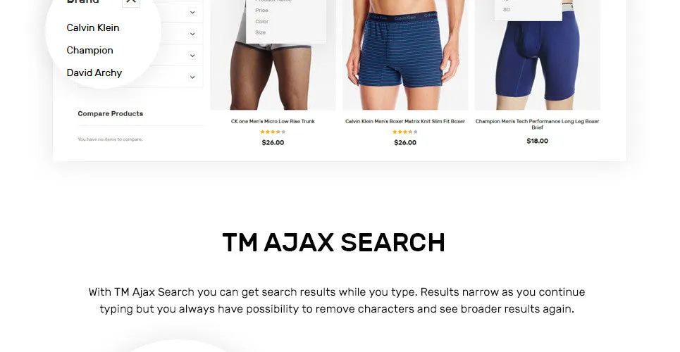 Mens Swimming Clothing - Magento Website Design