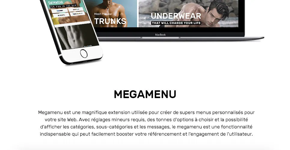 Mens Swimming Clothing - Magento Website Design