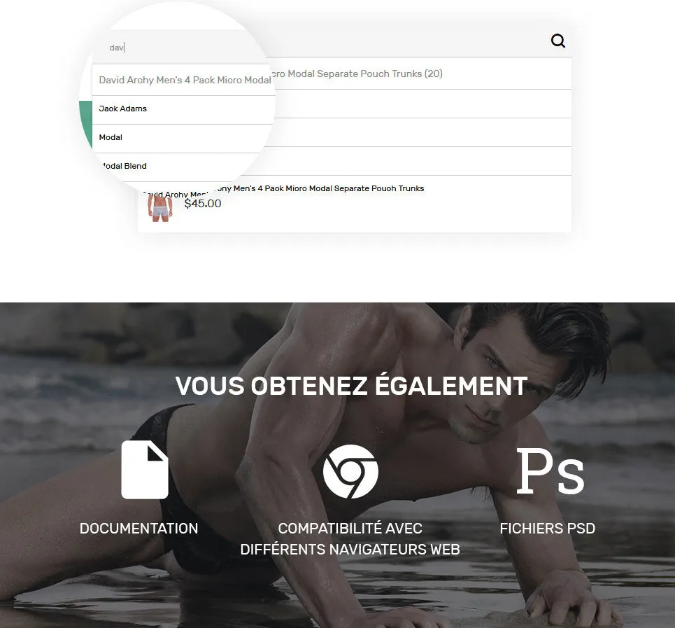 Mens Swimming Clothing - Magento Website Design