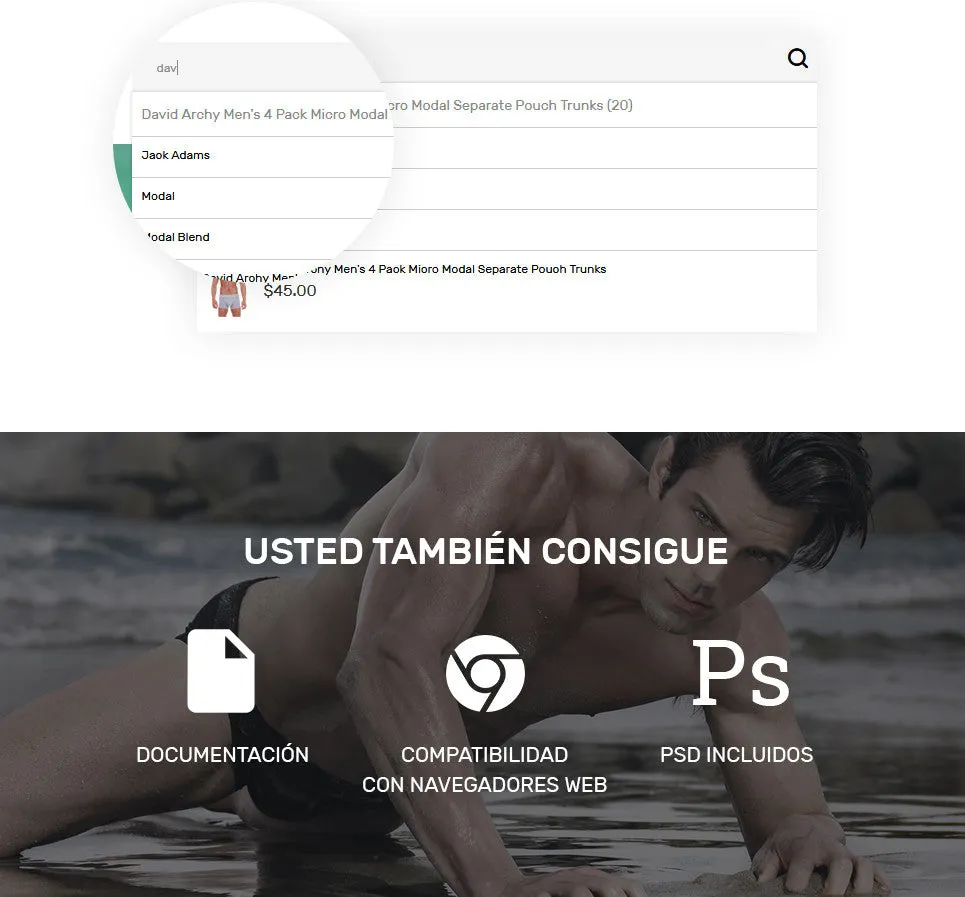Mens Swimming Clothing - Magento Website Design