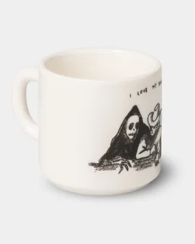 White and black Pepe friends mug