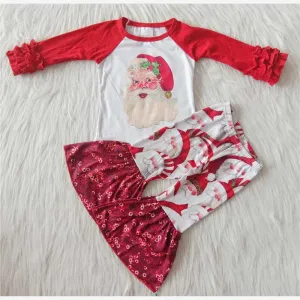 santa print clothing set